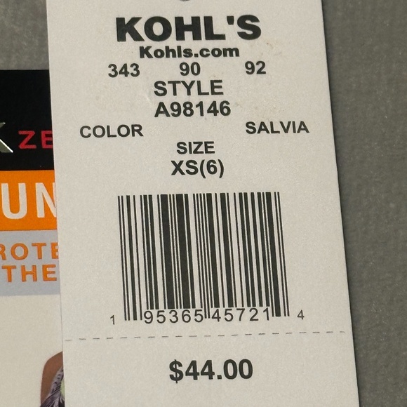 ZEROXPOSUR Sun Smart Tankini Swim Top Size XS (NWT) - Picture 5 of 9